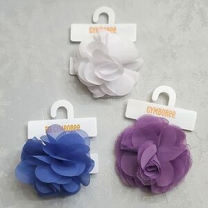 Gymboree Lot of (3) Multicolor Floral Ribbon Pony Tail Holder